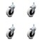 Service Caster 3 Inch Thermoplastic Rubber Wheel 1/2 Inch Threaded Stem Caster SCC, 4PK SCC-TS05S310-TPRS-121315-4 - alternate 2